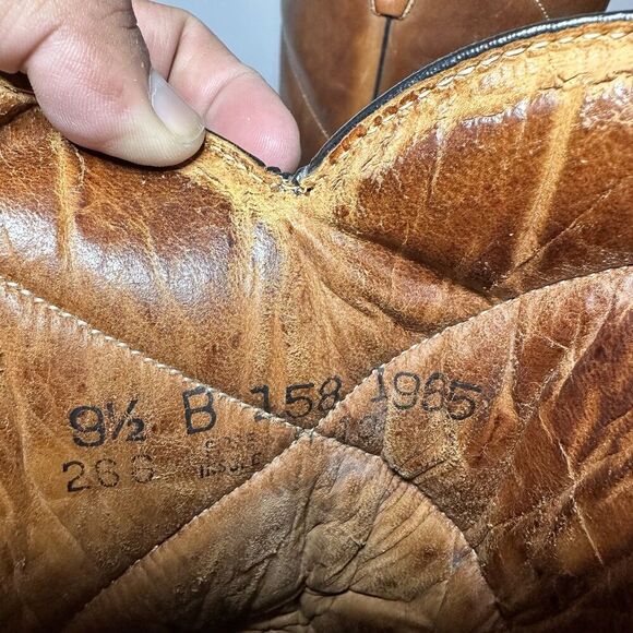 Wolverine 1965 Mens 9.5B Insulated Cowboy Boots Vintage Brown Leather Western - Picture 9 of 11